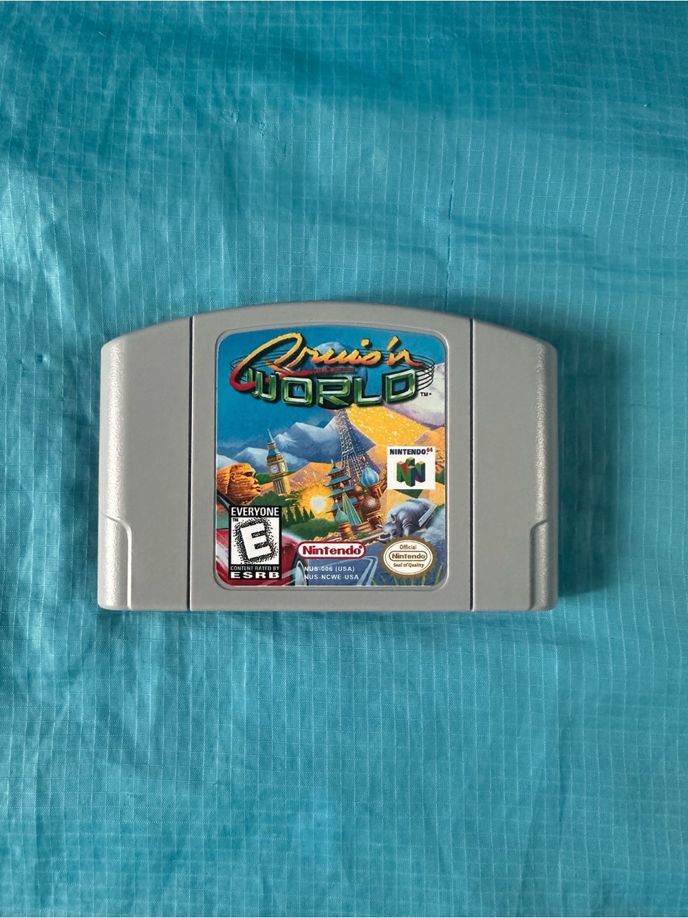 Nintendo Cruis'n World N64 Cartridge - Silver with Colorful Label